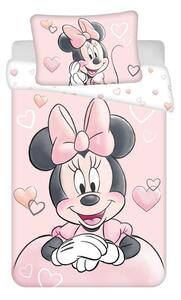 JERRY FABRICS Obliečky do postieľky Minnie Powder pink baby Bavlna, 100/135, 40/60 cm