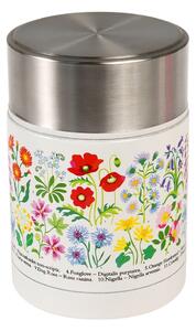 Krémová/v striebornej farbe termoska na jedlo/detská 450 ml Wild Flowers – Rex London