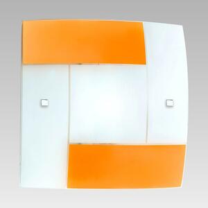 PREZENT Stropné prisadené osvetlenie SINUS, 2xE27, 60W, 38x38 cm, hranaté, oranžové