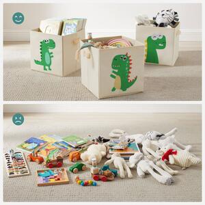 Detské stohovateľné boxy na hračky RFB704W03 (3 ks)