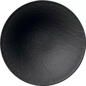 Tanier s vyvýšeným okrajom Villeroy & Boch Manufacture Rock 29 cm, čierny (6 ks)
