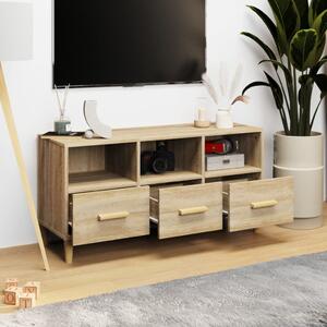 TV stolík vo farbe dubu sonoma 102x36x50 cm spracované drevo