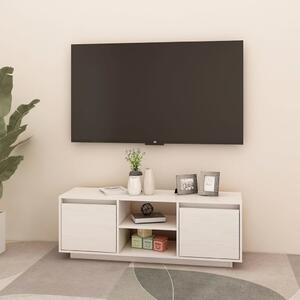 TV skrinka biela 110x30x40 cm borovicový masív