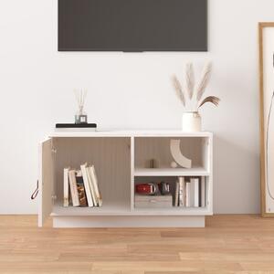 TV skrinka biela 70x34x40 cm borovicový masív