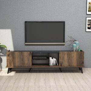 TV stolík ELEGANTE orech/čierna