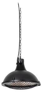 Závesný ohrievač Ormio, čierny, Ø 43 cm, IP44 – Lucande Lucande, Ormio, Čierna, Hliník, Moderný
