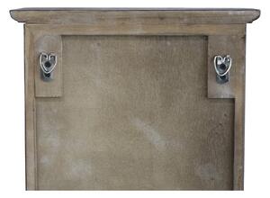 Hnedá drevená skrinka na kľúče s kriedovou tabuľkou - 28*9*53cm