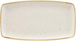 Tanier plytký Churchill Stonecast Barley White 29,5x15 cm