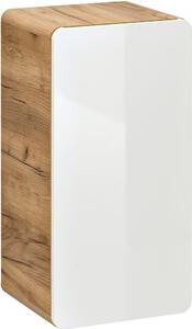 Comad Aruba White skrinka 35x32x68 cm závesné bočné biela-dub ARUBAWHITE810FSC