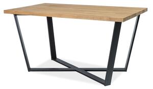 Jedálenský stôl Marg (dub + čierna) (pre 4 až 6 osôb). Vlastná spoľahlivá doprava až k Vám domov. 1050466