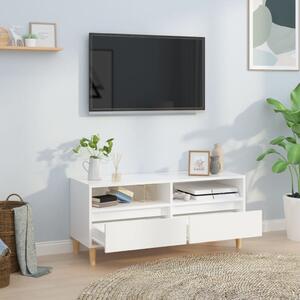 TV skrinka lesklá biela 100x34,5x44,5 cm kompozitné drevo