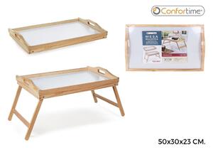 Skladací drevený stolík do postele, Confortime 50x30cm