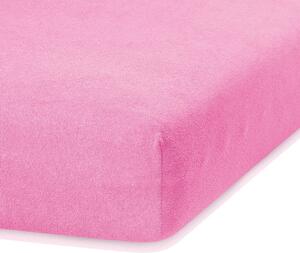 Ružová elastická plachta na dvojlôžko AmeliaHome Ruby Siesta, 180-200 x 200 cm