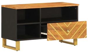 TV skrinka hnedo-čierna 80x33,5x46 cm masívne mango