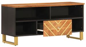 TV skrinka hnedo-čierna 100x33,5x46 cm masívne mango