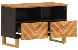 TV skrinka hnedo-čierna 70x33,5x46 cm masívne mango