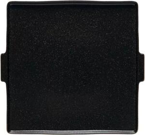 Tanier servírovací Costa Nova Notos 22,4x20,7 cm, čierny, s uchami (6 ks)
