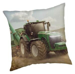 Jerry Fabrics Vankúšik Traktor green, 40 x 40 cm