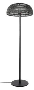 Stojanový ohrievač Calenza, čierny, 200 cm, 3 stupne, IP44 – Lucande Lucande, Calenza, Čierna, Kov, Moderný