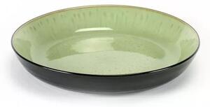 Tanier hlboký Serax Pure 24,5 cm, zelená/čierna (3 ks)