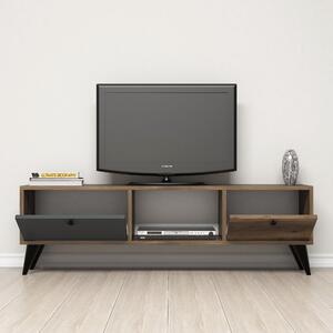 TV stolík SERENAT orech/čierna/antracit