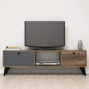 TV stolík SERENAT orech/čierna/antracit