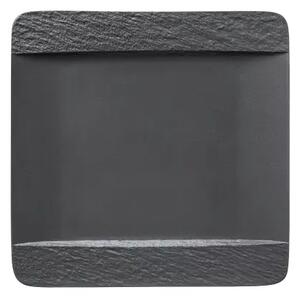 Tanier plochý Villeroy & Boch Manufacture Rock 28x28 cm, čierny (6 ks)