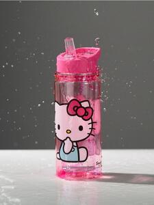Sinsay - Fľaša na vodu s rúčkou a slamkou Hello Kitty - viacfarebná