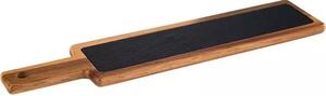 Servírovacia doska APS 43x12 cm, drevo/bridlica