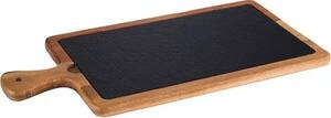 Servírovacia doska APS 33x20 cm, drevo/bridlica