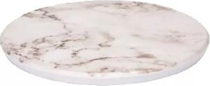 Servírovacia tácka guľatá Style Point Mramor 23 cm, biela, melamín
