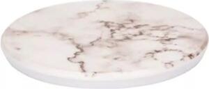 Servírovacia tácka guľatá Style Point Mramor 18 cm, biela, melamín