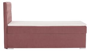 KONDELA Boxspringová posteľ, jednolôžko, staroružová, 90x200, ľavá, ESHLY