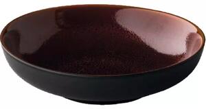 Tanier hlboký Style Point Speckle 22 cm, červený/čierny