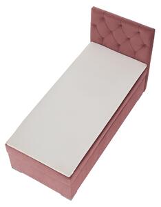 KONDELA Boxspringová posteľ, jednolôžko, staroružová, 90x200, pravá, ESHLY