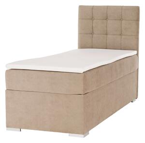 Boxspringová posteľ, jednolôžko, svetlohnedá, 80x200, pravá, DANY