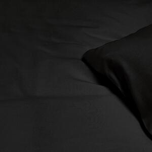 Goldea luxusné obliečky z bavlneného saténu - antracitovo čierne 220 x 200 a 2ks 70 x 90 cm