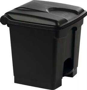 Plastový pedálový kôš 30 l, čierny