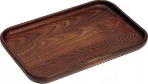 Podnos obdĺžnikový SERAX Pure Dark Brown/Wood 36x24 cm (4 ks)