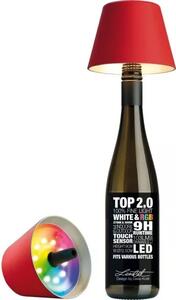 Stolná LED lampa na fľašu Sompex Top 2.0 14 cm, červená
