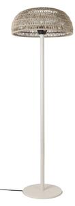 Stojanový ohrievač Calenza, piesková farba, 200 cm, 3 stupne, IP44 – Lucande Lucande, Calenza, Béžová, Kov, Moderný