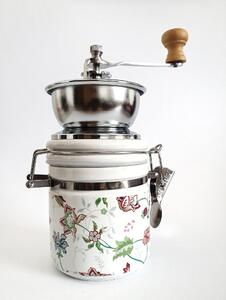 Ručný keramický mlynček na kávu EuB 2601, kvety