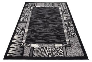TA Koberec J316B BLACK CHEAP PP CRM Sivý Obdĺžnikový Rozmer: 120x170 cm