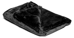Čierna mikroplyšová deka My House, 150 × 200 cm
