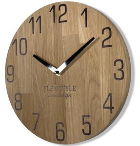 Dekorstudio Moderné drevené hodiny Natur Dub - 30cm