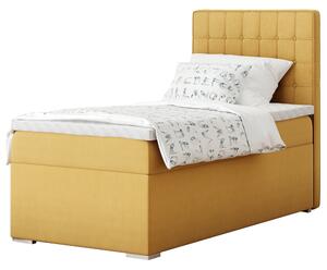 Boxspringová posteľ, jednolôžko, horčicová, 80x200, pravá, TERY