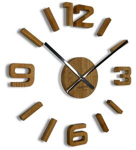 Moderné drevené hodiny EKO Stick B - Dubové 75cm