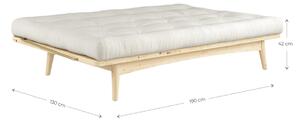 Béžová Pohovka Folk Sofa Bed – Clear lacquered/Natural KARUP DESIGN