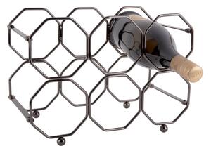 Sivý kovový skladací držiak na víno PT LIVING Honeycomb