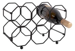 Čierny kovový skladací držiak na víno PT LIVING Honeycomb